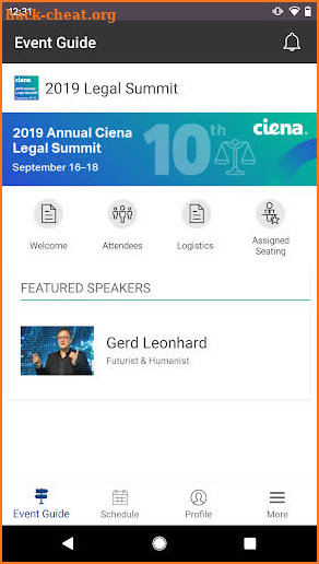 Ciena Events screenshot