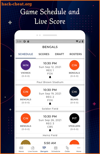Cincinnati - Football Live Score & Schedule screenshot