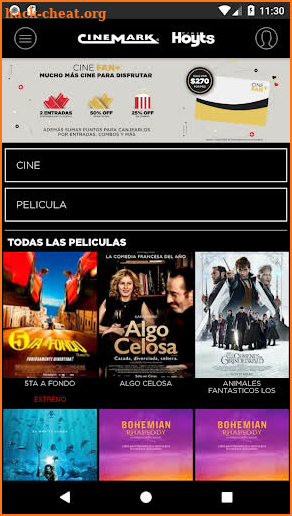 Cinemark Hoyts Argentina screenshot
