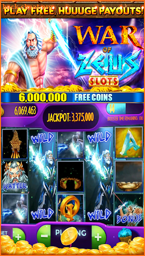 Cinematic Slots! Zeus Vegas Casino Slots Machine screenshot