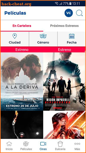 Cineplanet Chile screenshot
