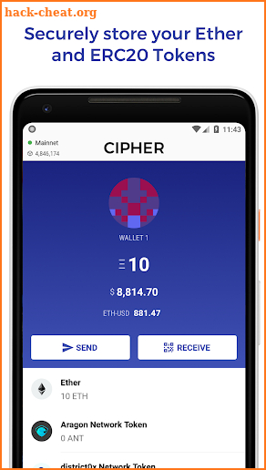 Cipher Browser - Ethereum Wallet & DApp Browser screenshot