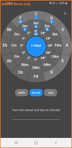 Circle of fifths and fourths for musicians screenshot