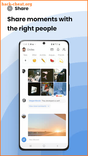 Circles: Share More with Less screenshot