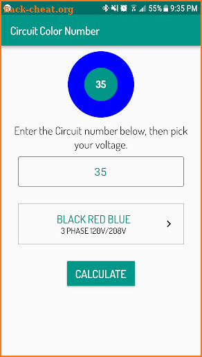 Circuit Number Color screenshot