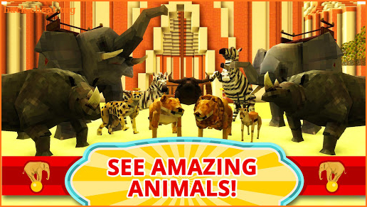 Circus Craft: Rollercoaster, Animals & Crafting 3D screenshot