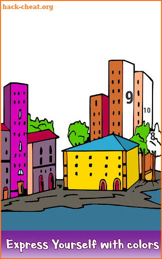 Cities Color by Number: Nation Coloring Book Pages screenshot