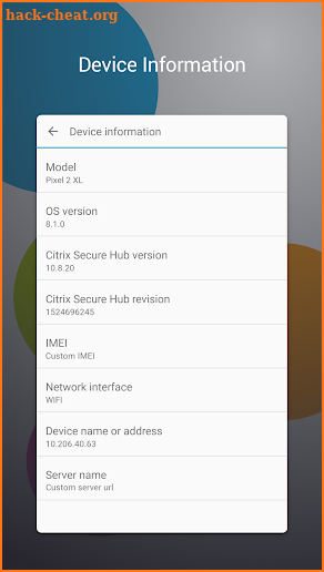 Citrix Secure Hub screenshot