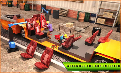 City Bus Builder Auto Repair 3D Bus Mechanic Games screenshot