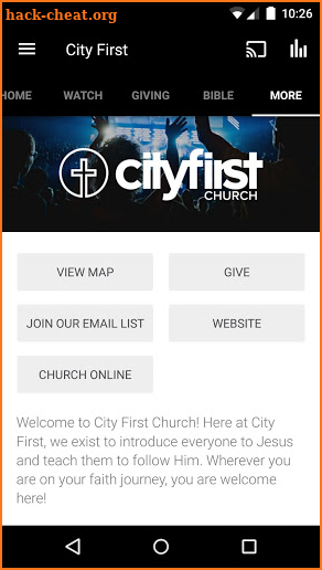 City First Church screenshot