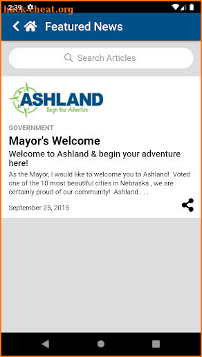 City of Ashland screenshot