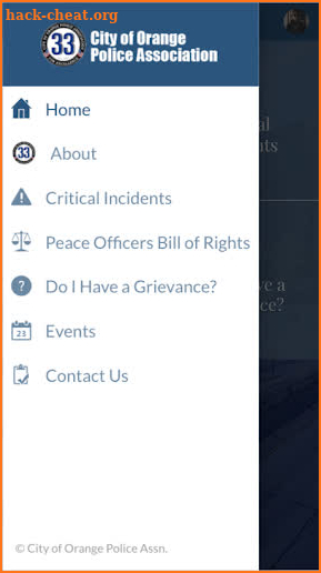 City of Orange Police Assn. screenshot