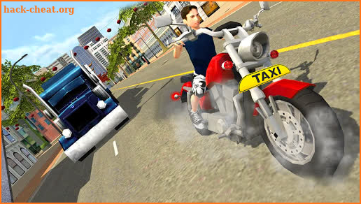 City Taxi Bike Driving 3D screenshot