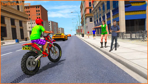 City Taxi Bike Driving 3D screenshot