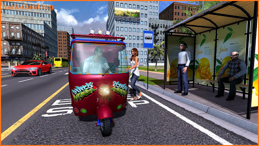 City Tuk Tuk Rickshaw Passenger Driving screenshot