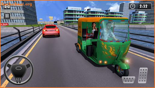 City Tuk Tuk Rickshaw Passenger Driving screenshot