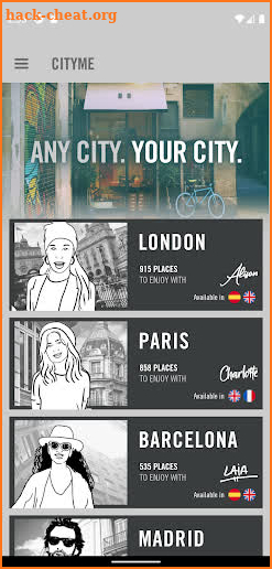 CityMe. Any city, your city. screenshot