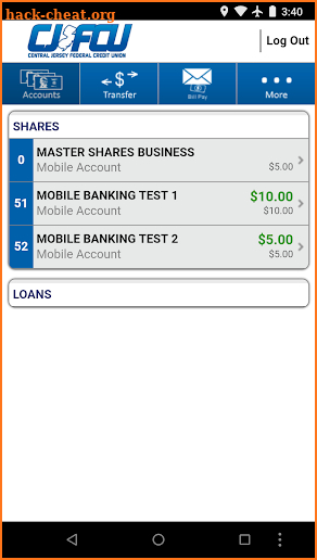 CJFCU Mobile Banking screenshot