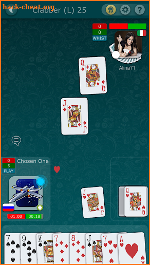 Clabber LiveGames - free online card game screenshot