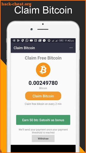 Claim Bitcoin - Earn free bitcoin on every 2 min screenshot