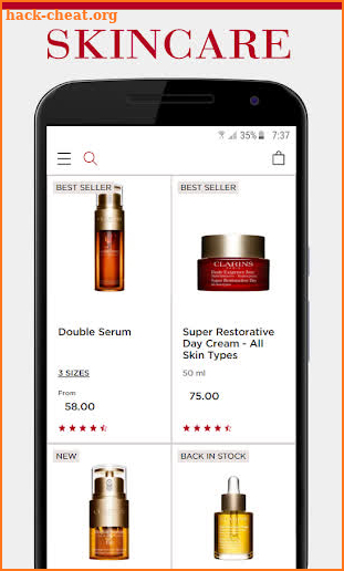 Clarins Cosmetics Store screenshot