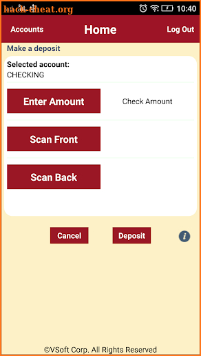 Clarion FCU Mobile Deposit Capture screenshot