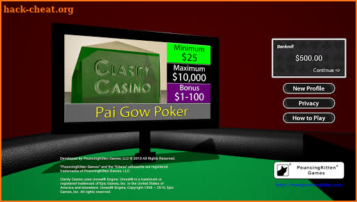 Clarity Casino Pai Gow Poker screenshot