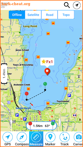 Clarks Hill Lake GA - SC GPS Fishing Map - Offline screenshot