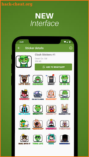 Clash Emote Sticker for WhatsApp - Royale Stickers screenshot