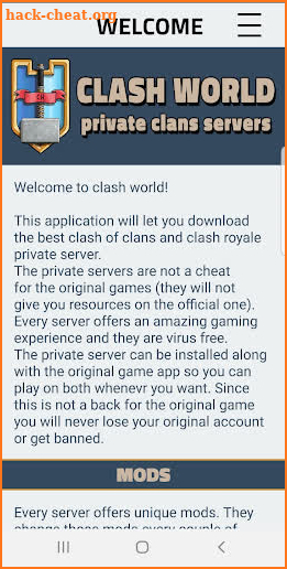 Clash World - coc and cr servers screenshot