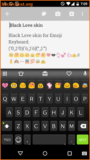 Classic Black Emoji Keyboard screenshot