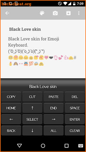 Classic Black Emoji Keyboard screenshot