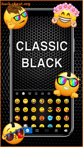 Classic Black Keyboard Background screenshot