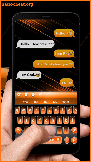 Classic Black Orange keyboard Theme screenshot