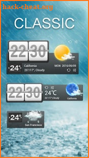 Classic Black Weather Widget screenshot