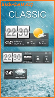 Classic Black Weather Widget screenshot