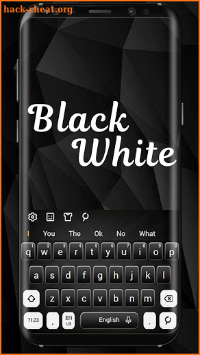 Classic Black White Keyboard screenshot