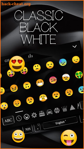 Classic Business Black White Keyboard Theme screenshot