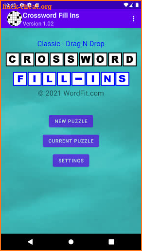 Classic Drag-n-Drop Crossword Fill-Ins screenshot