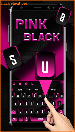 Classic Pink and Black Keyboard screenshot