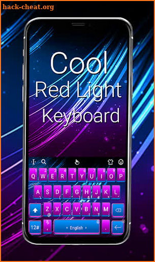 Classic Pink blue Light Keyboard Theme screenshot