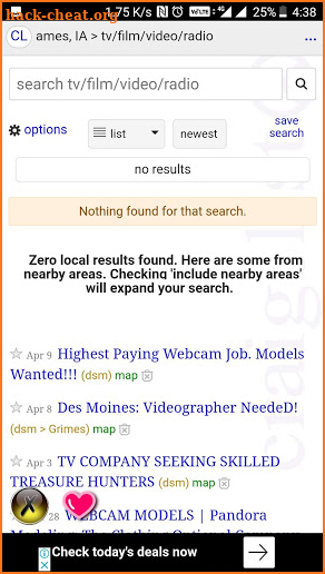 Classifieds,craigslist jobs and sale finder screenshot