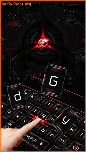 Classy Red Black Keyboard Theme screenshot
