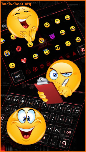 Classy Red Black Keyboard Theme screenshot
