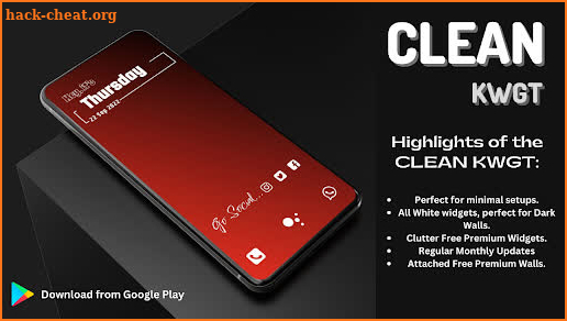 Clean KWGT screenshot