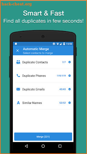 Cleaner - Merge Duplicate Contacts screenshot