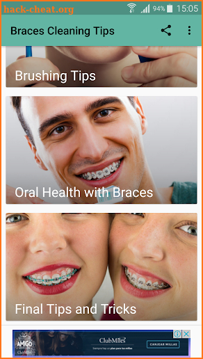 Cleaning Tips with Braces screenshot