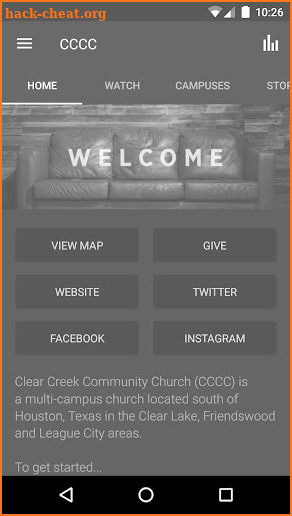 Clear Creek Community Church screenshot