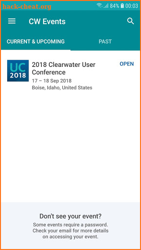 Clearwater Events screenshot