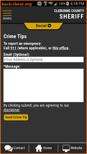 Cleburne County AR Sheriffs Office screenshot